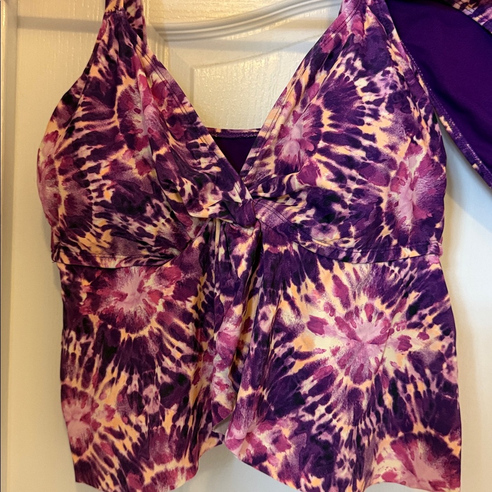 Time and Tru Purple and Pink Swimwear - Picture 2 of 6